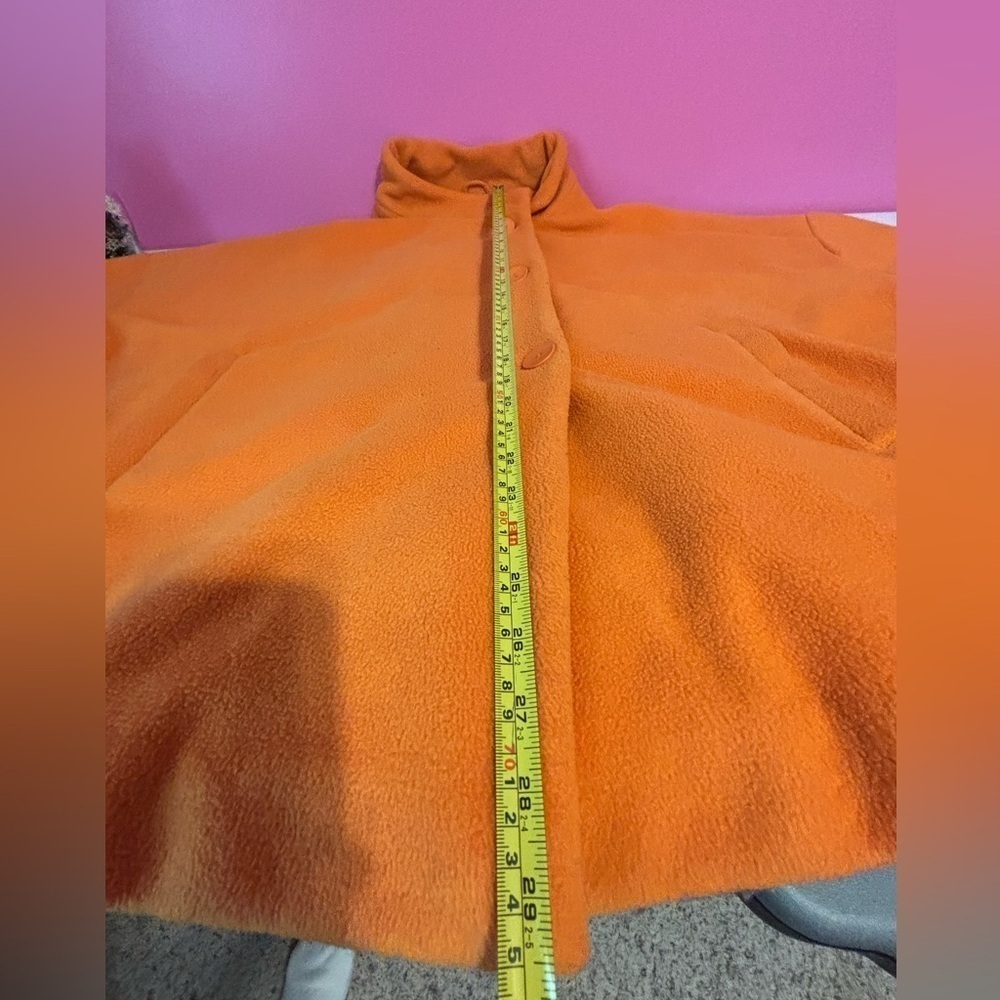Plus Size Newport News Vibrant Orange Women's Poncho - Picture 15 of 15